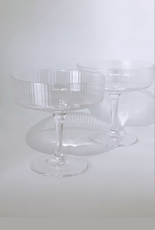 Ribbed Cocktail Glass