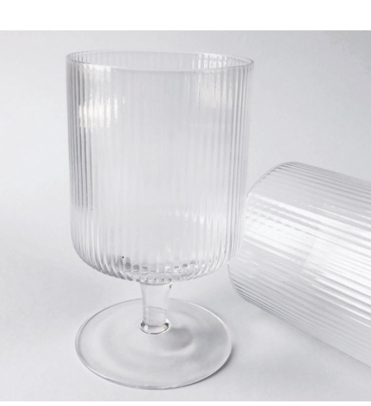 Ribbed Wine Glass